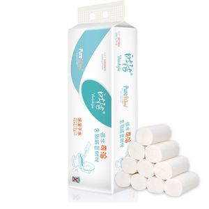 Nhà Máy Bán Buôn Sang Trọng Mềm Trắng Mô Nhà Vệ Sinh Giấy Cuộn Nước Hòa Tan Flushable Được Làm Từ Trinh Nữ Gỗ Bột Giấy Tre Gói Loại - Product Image 1