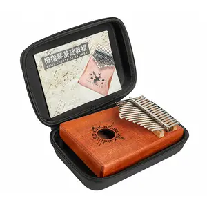 Kalimba Thumb Piano เคส EVA Kalimba,กระเป๋าเก็บของสีดำดีไซน์ใหม่พกพาได้