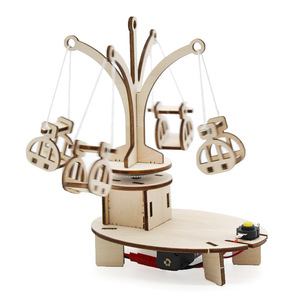 Kit éducatif STEM OKYN-G5536 DIY Chaise volante rotative en bois - Product Image 3