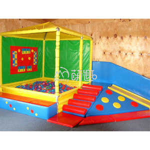 Moetry Mini aire de jeux intérieure pour enfants Équipement de jeu souple Bassin <span class=keywords><strong>à</strong></span> <span class=keywords><strong>balles</strong></span> avec grimpeur <span class=keywords><strong>d</strong></span>'<span class=keywords><strong>angle</strong></span> pour la maternelle et les tout-petits - Product Image 4