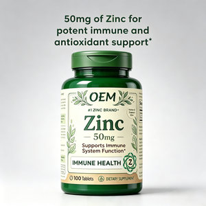 Comprimés de zinc 50 mg OEM ODM certifiés GMP et Halal, 100 unités, supplément alimentaire enrobé - Product Image 2