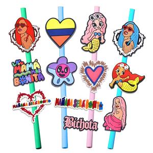 2023 <span class=keywords><strong>mexicain</strong></span> célèbre chanteur peso pluma paille toppers charmes pour verre peut - Product Image 2