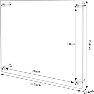 11*14inch Double Panel Wall Mount Hanging Floating <b>Frameless</b> Clear Acrylic Picture <b>Frame</b> for Degree Certificate <b>Photo</b> <b>Frames</b> - Product Image 2