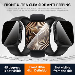 Funda de privacidad para <span class=keywords><strong>Apple</strong></span> <span class=keywords><strong>Watch</strong></span> 11, Protector de pantalla, película de vidrio templado antiespía, cubierta dura para PC, parachoques para IWatch 42mm 46mm - Product Image 2