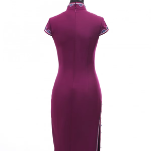 Cheongsam chino Pipao Chirpaur a medida <span class=keywords><strong>de</strong></span> lujo personalizado boda <span class=keywords><strong>novia</strong></span> Madre <span class=keywords><strong>de</strong></span> la <span class=keywords><strong>novia</strong></span> <span class=keywords><strong>de</strong></span> talla grande Botón <span class=keywords><strong>de</strong></span> nudo Oriental - Product Image 2