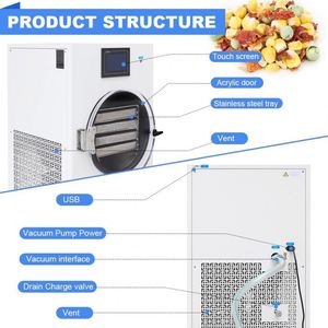 Machine de lyophilisation électrique grande capacité 20 kg pour usage domestique, aliments et fruits lyophilisés avec pompe à vide - pour usage agricole - Product Image 2