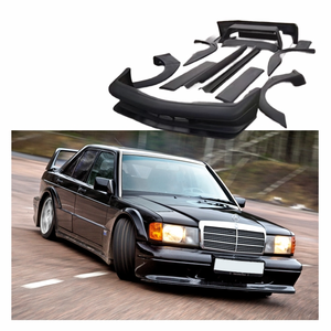 <span class=keywords><strong>Kit</strong></span> de Carrocería YUNZ AUTO para <span class=keywords><strong>Mercedes</strong></span> <span class=keywords><strong>190E</strong></span> W201 Mejora de Fibra de Carbono Seca Parachoques Delantero Trasero Guardabarros Difusor Lateral - Product Image 1