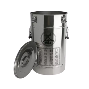 High Quality SUS304 Stainless Steel bulk Tea Storage Tins Tea Pot Container Large Capacity packaging Round Sealed Metal Box