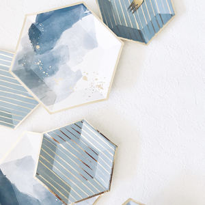 Assiettes en papier écologiques de 8 pouces (8 pièces) à blocs de couleurs, vaisselle de fête, fournitures de table pour anniversaire, Noë<span class=keywords><strong>l</strong></span>, baby shower, mariage - Product Image 2