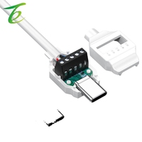 Conector USB sin Soldadura para Reparación de Adaptadores de Carga Rápida para Teléfonos, Mini Conector Tipo-C sin Soldadura, Conector de Cable de Datos USB-C