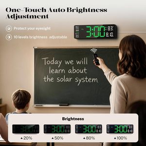 Multi-function Modern Home Living Room Office Deco Reloj De Pared Digital Table Desk <b>Clocks</b> LED Large Screen <b>Clock</b> <b>Wall</b> - Product Image 2