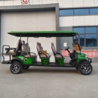 Navette de plage 8 places de conception récente, véhicule à faible vitesse (LSV), voiturette de golf électrique prête pour le sable, idéale pour les excursions en bord de mer