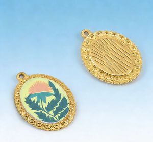 Ensemble collier et boucles d'oreilles DIY en acier inoxydable plaqué or 18 carats, fait main, islamique, avec cristal ovale, cadeau pour enfants, fête, mariage - Product Image 3