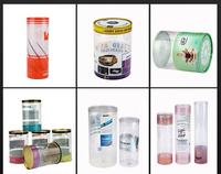 Cylindre en PVC recyclé personnalisable, baril en plastique transparent pour emballage de vêtements, impression UV, logo personnalisé, artisanat