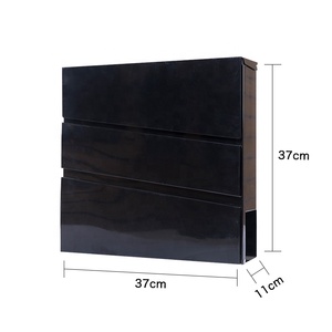 Buzón de correos led integrado, profesional, con certificado CE, negro, montado en la pared - Product Image 6