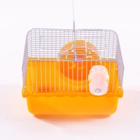 Plastik-Hamsterkäfig mit Laufrad Stahldrahtrahmen Rechteckige Form Langlebiger Kleintierkäfig für den Innenbereich für Hamster