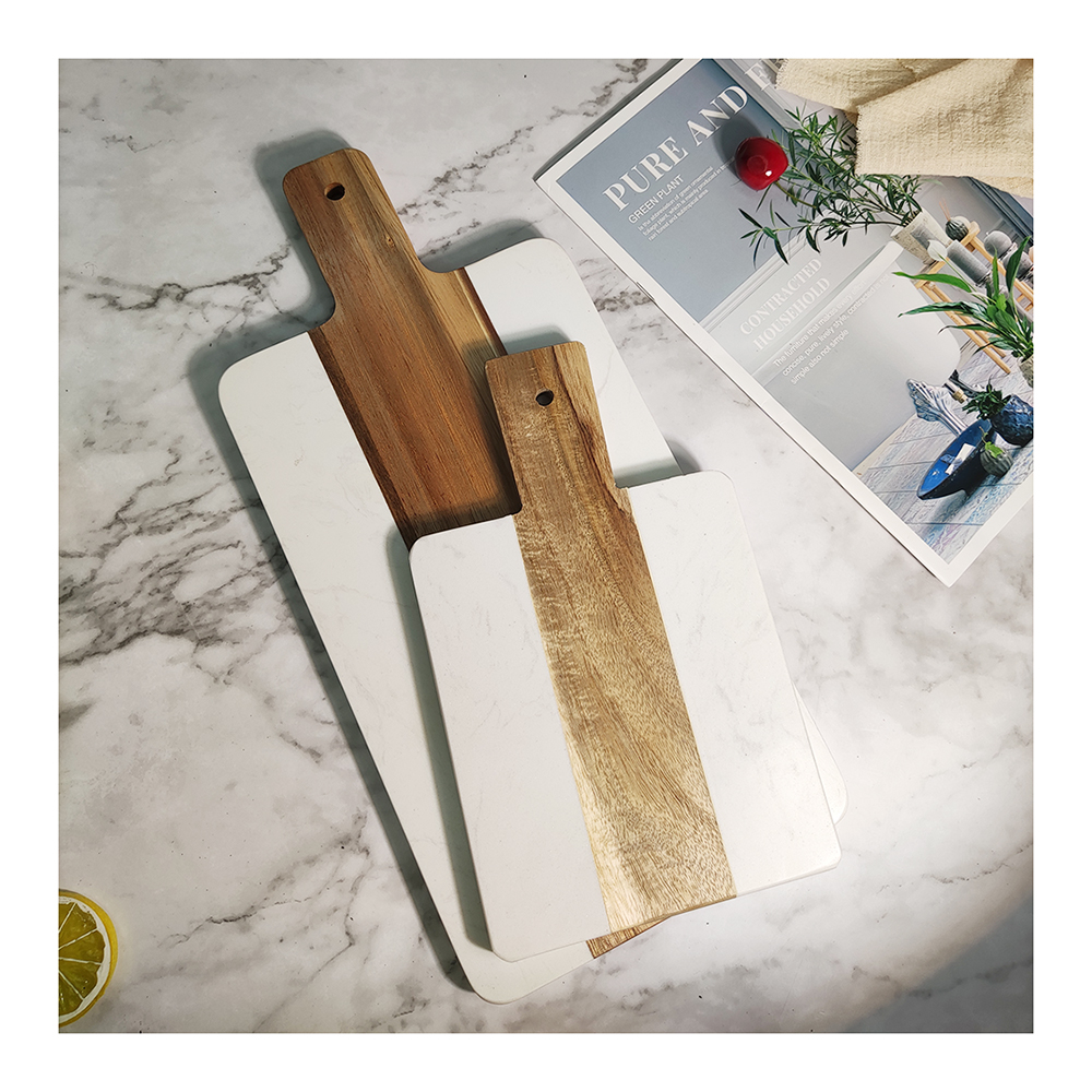 Креативная натуральная деревенская доска для резки сыра ручной работы экологически чистая Большая Мраморная бамбуковая деревянная разделочная доска