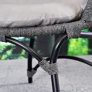 מודרני סלון גן כורסא מתכת מסגרת פטיו כסאות גבוהה בחזרה חיצוני כיסא עם משענת יד