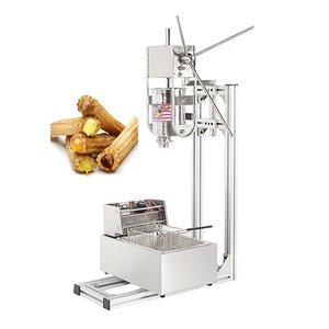 Máquina manual de acero inoxidable para hacer <span class=keywords><strong>churros</strong></span>, con 5 moldes para <span class=keywords><strong>churros</strong></span> huecos, máquina para freír <span class=keywords><strong>churros</strong></span> españoles, suministro de fábrica - Product Image 6