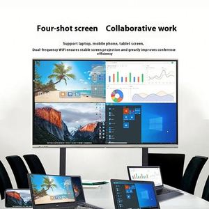 สมาร์ทบอร์ดแบบครบวงจรที่มีพื้นผิวป้องกันแสงสะท้อนความละเอียด4K และรองรับการสัมผัสหลายจุดสำหรับการเรียนรู้และการนำเสนอแบบโต้ตอบ - Product Image 3