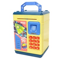 Caja de Ahorros Electrónica Digital 6650 con Contraseña y Huella Dactilar, Mini Cajero Automático, Caja de Ahorro de Monedas para Niños, Regalos