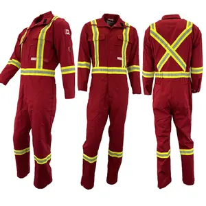 Disesuaikan US Kanada FRC PPE pakaian tahan api coverall workwear untuk industri minyak dan gas