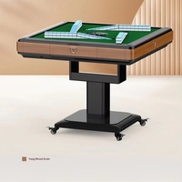 Table de Mahjong Moderne en Métal 110V, Entièrement Automatique, Pliable, Silencieuse, avec Conception de Montagnes Russes Rotatives et Fonctionnalités Sparrow Bass
