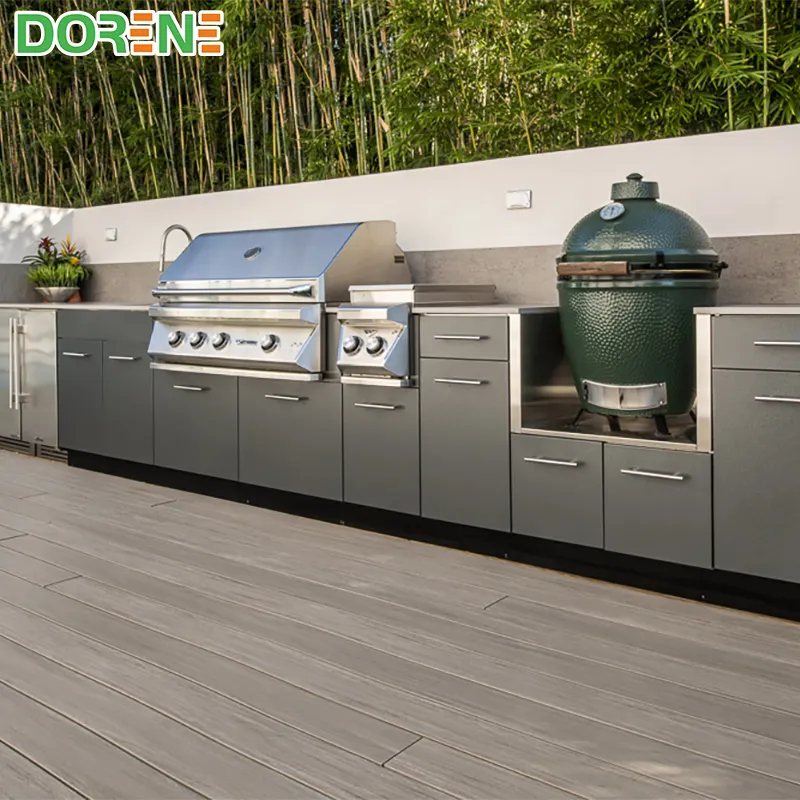 2021 Dorene Moderne Outdoor Bbq Rvs Keukenkast Met Kamado Grill En Wastafel