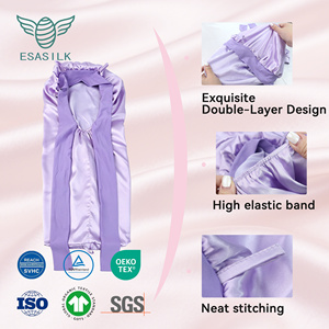 Ensemble cadeau de luxe en soie de mûrier 100% avec bonnet de nuit, bandeau pour cheveux de qualité 6A, chouchou et boîte personnalisée – Utilisation quatre saisons pour femme - Product Image 2
