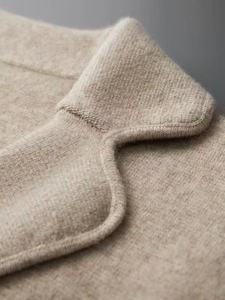 NARI 2025 طقم بدلة رجالي عالي الجودة من الكشمير والصوف المحبوك، سترة بلون سادة دافئة وناعمة وأنيقة لأسلوب رجال الأعمال - Product Image 3