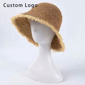 OEM Customized Casual Style Straw Bucket <b>Hat</b> with Floppy Brim <b>for</b> Promotions - Product Image 1