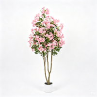 Arbre artificiel bananier rose personnalisé, arbre de Michelia Figo rose pleinement en fleurs, décoration pour projets résidentiels et commerciaux, OEM ODM