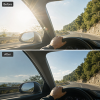 Película de Tinte para Ventanas de Auto CRG HYBRID-50 de Lujo, 1.5 Mil, Autoregenerable, Color Estable, PET Híbrido, 47% VLT, Garantía de 10 Años, 99% UV