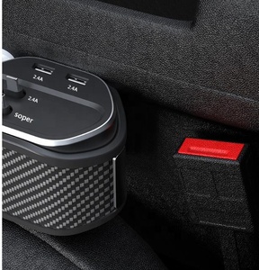 Organizador Multifuncional QEEPEI con 2 Puertos USB, Organizador de Almacenamiento para el Espacio Entre Asientos de Coche, de Cuero PU - Product Image 2