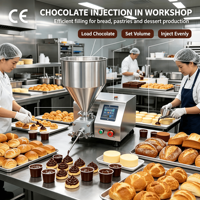 Opération facile Petit distributeur de confiture de boulangerie Crème glacée Cookie Donut Mousse Pâte à gâteau Distributeur de Cupcake Machines de remplissage