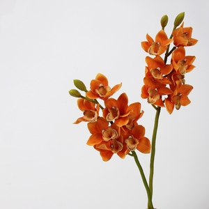 KEWEI 1580 Orchidée <span class=keywords><strong>Cymbidium</strong></span> à 7 têtes, tige unique, toucher réel, haute qualité - Product Image 2