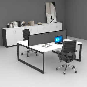 Meubles bon marché en gros OEM ODM Postes de travail modernes blancs personnalisés Bureaux pour le personnel bon marché Bureaux de qualité supérieure - Product Image 3