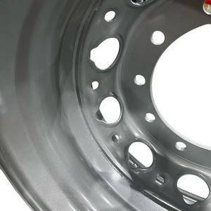 גלגל פלדה חדש בצבע כסוף למשאיות SHACMAN SINOTRUK FOTON FAW בגודל 22.5 אינץ', חישוק 22.5x12.25 ללא פנימית, צמיג חלופי Howo במידה 425/65R22.5 - Product Image 4