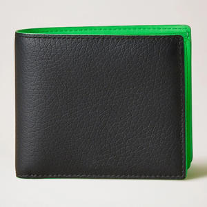 Porte-monnaie pour hommes, tripliable court cartes de crédit, avec Logo personnalisé, en cuir synthétique, marron - Product Image 4