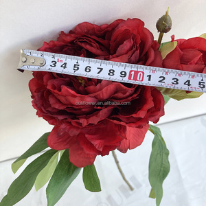 LO-320 <span class=keywords><strong>precio</strong></span> de fábrica al por mayor Flor de peonía decorativa 65cm tallo único peonías artificiales de seda de 2 cabezas para decoración del hogar de la boda - Product Image 5