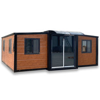 Prix d'une maison conteneur extensible de 20 pieds, 2 chambres, préfabriquée, villa miniature de luxe de 20 pieds, maison préfabriquée portable