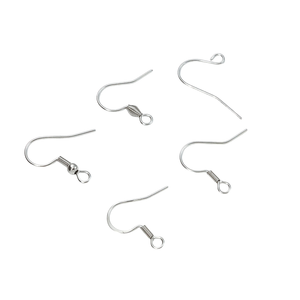 SDA boca de peixe em forma de U ganchos 316 titânio aço orelha fio mola frisada componentes para brincos DIY acessórios - Product Image 1