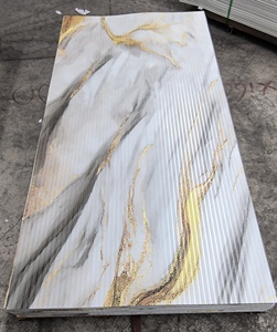 Decoración del Hogar, Lámina de <span class=keywords><strong>PVC</strong></span> con Efecto Mármol de 2mm, Dorada, Nueva Colección, Alto Brillo, para Interiores - Product Image 2