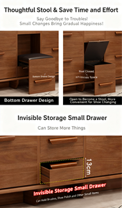 Étagères à Chaussures Fines Modernes Organisateur Réglable Grand Rangement Meuble à Chaussures Simple en Bois Ultra Mince pour Entrée - Product Image 5