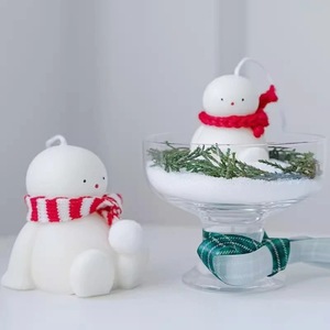 Christmas Snowman <b>Candle</b> <b>Mold</b> Diy Silicone <b>Mold</b> For <b>Candles</b> Jelly Plaster Crafts - Product Image 2