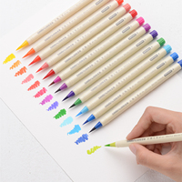 SIMBALION – stylo marqueur à encre soluble dans l'eau, 12 couleurs, pinceau à poils de haute qualité, matériau PLA EN 71-3, 13cm, fournitures