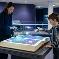 Système de projection interactif de livres virtuels 8K 4K, livre interactif virtuel, contrôle gestuel, projecteur de livres virtuels interactif