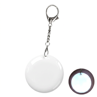 Porte-clés LED rond à forte luminosité, rechargeable par USB, avec capteur tactile, mini lampe à arrêt automatique, pendentif breloque, cadeau pour femmes et filles