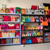 Sac fourre-tout en feutre personnalisé avec logo, blocs de couleur, boutons-pression, réutilisable, robuste, grande capacité, pour le shopping quotidien