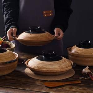 Cazuela de gres retro de diseño <span class=keywords><strong>vintage</strong></span>, olla de sopa de arroz de cerámica resistente a altas temperaturas que no se agrieta - Product Image 2